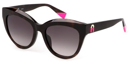 Furla Damen Sfu780 Sonnenbrille, Braun, Hochglanz (Shiny Dark Havana), 52
