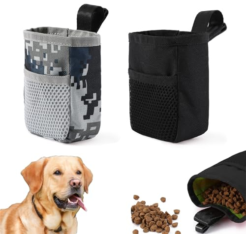 Futterbeutel Hundetraining Leckerlibeutel für Hunde Tragbare Futterbeutel Hundetraining Vielseitig Hände Frei Leckerlietasche wasserdichte Leckerli Trainingstasche 2 Stück