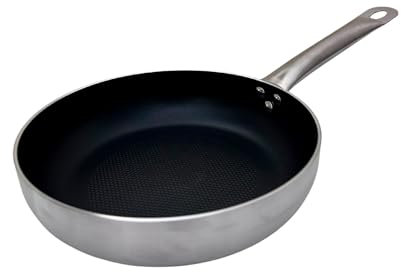 FMprofessional Sartén Profunda Antiadherente 24 cm, Revestimiento Antiadherente ILAG Essential Doble Capa, Alta Conductividad Térmica, Ligera y Resistente a la Corrosión, 24x6 cm, 1 ud