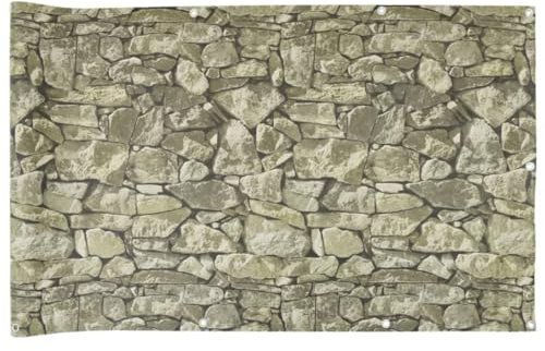 vidaXL Garten-Sichtschutz Steinoptik Grau 300x90 cm PVC