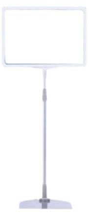 Colcolo Support de panneau réglable, support d'étiquette de prix, affichage publicitaire, cadre professionnel robuste, présentoir sur pied pour affiches, Blanc