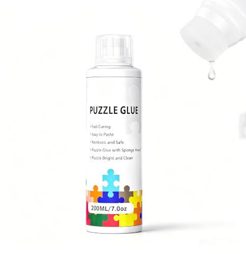 2026 Colla Per Puzzle Aggiornata Con Applicatore,colla per puzzle trasparente 200 ml,sigillante ultra lucido, Che Preserva Facilmente