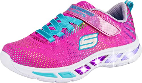 Skechers Mädchen Litebeams Gleam N' Dream Sneaker, Pink Neon Pink Multi Npmt, 33 EU