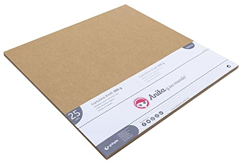 Anita y su Mundo Blister de 25 feuilles de papier kraft 300 g 12 x 12 pouces, multicolore (37051149)