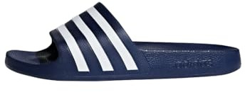 adidas Unisex Adilette Aqua Slides Slipper, Dark Blue / Cloud White / Dark Blue, 47 EU