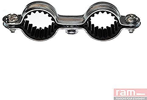 Ram - Colliers Doubles Isophoniques Acier, 20mm, Boîte de 50