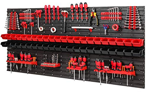 Lagersystem 780x1728mm Stapelboxen Wandregal 40 Halterungen Sichtlagerkästen Schüttenregal 44 Boxen 4 Fächer