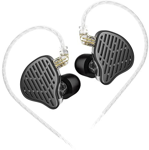 KZ x HBB PR2 KZ In-Ear-Kopfhörer, 13,2 mm, planarer, magnetischer Treiber, HiFi-Kopfhörer, Geräuschunterdrückung, IEM-Ohrhörer mit abnehmbarem 2-poligem versilbertem Kabel für Audiophile (kein mikro)