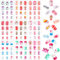 DTOFOOT 108Pcs Fake Press on Nails for Kids,Acrylic Full Cover False Press on Nails Girls Stick on Nails for Kids Children Birthday Party Favors Gift Nail Art Decoration（9 Pack Cute Style）