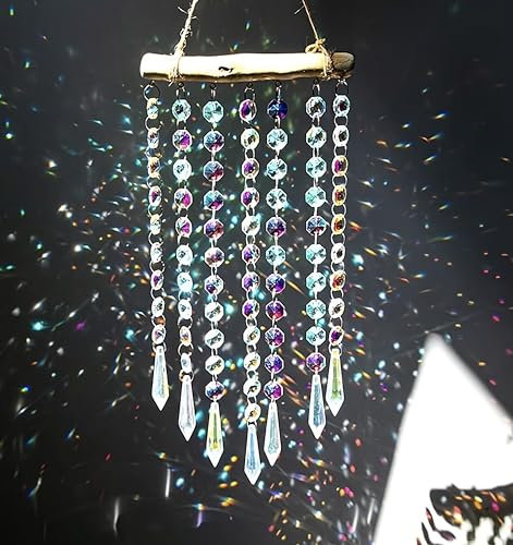 REEZEX Sonnenfänger 79 Edele Kristalle Hanging Windspiel Regenbogen S Kristalle Ornament Kristallkugeln für Fenster Haus Garten Weihnachten Tag Party Hochzeit Dekoration