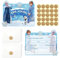 Elsa Einladungskarten Deutsch, Frozen Einladung Kindergeburtstag, Eiskönigin Einladungskarten, Frozen Geburtstagseinladungen für Mädchen, 12 Frozen Partyeinladungen + 12 Umschlägen + 25 Sticker Labels