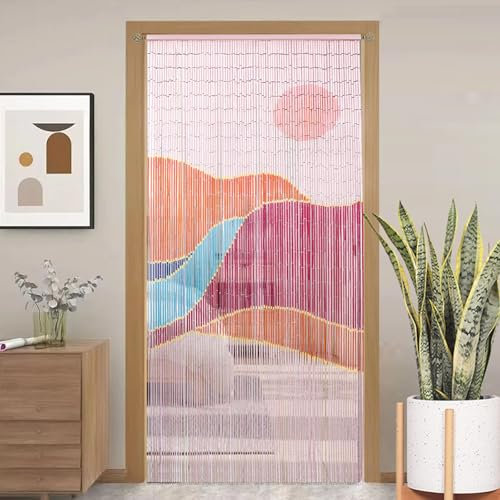 Solartech Cortina de Puerta Cortina de Bambú para Ventanas Decoración de Dormitorio Separadores de Ambientes Decoraciones para Patio, Cafetería, Boda, Diseño Hecho a Mano de Una Pieza 90 x 200 cm