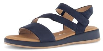 Gabor Damen Sandaletten, Frauen Sandalen,Moderate Mehrweite (G),bequem,flach,Sommerschuhe,Freizeitschuhe,offene Schuhe,Blue,38 EU / 5 UK