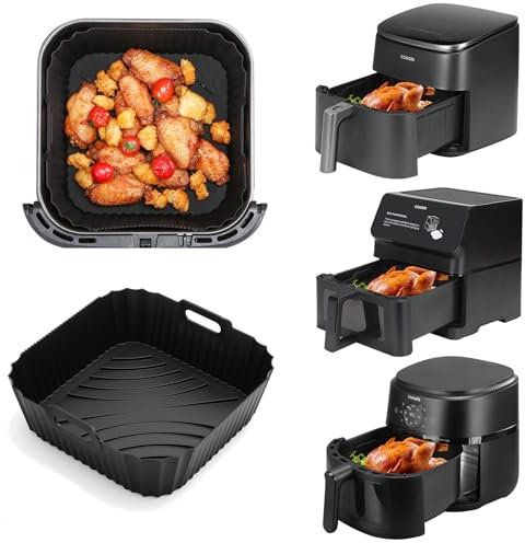 Accessoires air fryer pour Philips série 2000 NA230/00 6,2L, pour friteuse à air Cosori Turboblaze 6L et Clearblaze 6,2L，1 pièce de moule silicone Airfryer réutilisable, noir.
