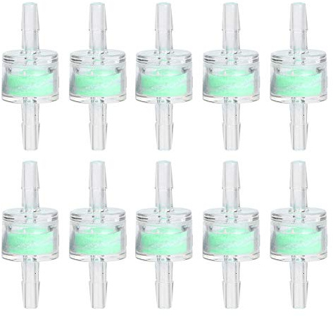 CYSFETENA 10 Stück 4MM Silikonschlauch Filter,ABS Grün Aquarium Filter Tubing,Bequem Zu Bedienen Aquarium Zubehör Filter für Fischbecken und Aquarium