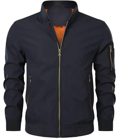 Giacche Estive Uomo, Giubbino Bomber, Giacca Uomo da Baseball Varsity Jacket Vintage Cappotto Unisex Lettera Felpa Ricamo Motociclista Giubbotto da Coppia Giacca Mezza Stagione Tempo Libero Casual