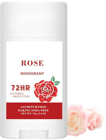Rose Scent Whole Body Deodorant Stick - Aluminium & Alcohol Free Solid Perfume Stick for Men Women Daily Freshness (rose)