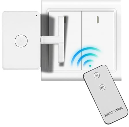 Pulsante Casa Intelligente Senza Fili, Strumento Premi Pulsante con Portata 10 Metri, Regolatore Luce Automazione Domestica per Porta Muro Casa Dormitorio Ventilatore