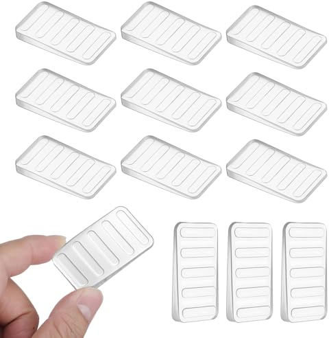 TIESOME 12 pezzi di cuneo in poliuretano, per mobili, Turchia, antiscivolo, regolabile in altezza, in plastica, per livellare, tavoli irregolari, gambe della cassettiera, mobili