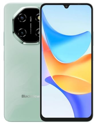 Blackview Shark 6 5G | 6,88 HD+ 120 Hz Display | 12GB RAM + 128GB (espandibile fino a 2TB) | Fotocamere 16 MP+2 MP | 5000 mAh | Dual SIM | NFC | GPS | Wi‑Fi | 2 anni di garanzia | Verde Menta