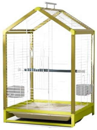 Fågelburar Lyxig papegojbur Ny horisontell villa i aluminiumlegering for dina befjädrade vänner