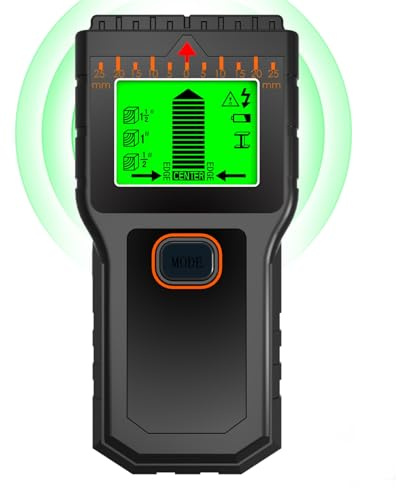 Teodute 7 In 1 Rilevatore Tubi e Cavi Elettrici, Rilevatore Tubi Acqua con Display LCD e Allarme Audio, Rilevatore di Cavi per Pareti Legno Cavi CA Montanti Metallici Cavi Travetti Tubi (Nero)