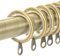 White Hinge Limited 30x Antique Brass Curtain Rings - Fits 16/19mm Poles - Small Metal Rod Loops