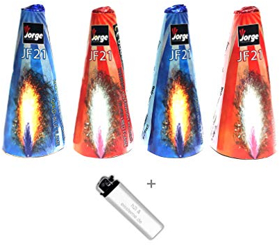 h2i Diamant Vulkan | 4 St. | +/- 20 sek | Outdoor Fontäne mit Silber rot & blauem Funkenregen für Silvester, Halloween & Partys | Kinder & Jugendfeuerwerk | Ganzjahresfeuerwerk Kat 1