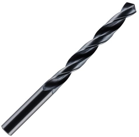 8.5mm HSS Jobber Drill Bit - Black Roll Forged HSS-R For Carbon + Alloy Steel, Plastics & Wood. DIN338 (8.5mm x 117mm)