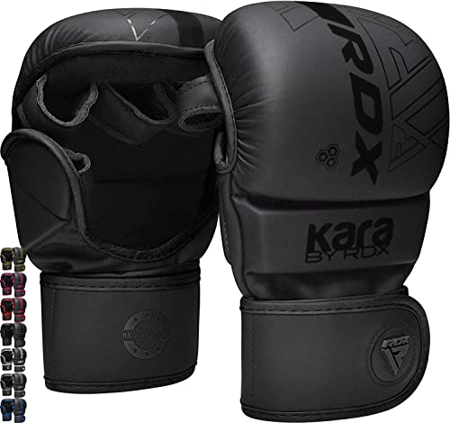 RDX MMA Handschuhe für Kampfsport Grappling Training, Maya Hide Leder Kara Sparring Handschuhe, Punchinghandschuhe für Muay Thai, Kickboxen, Freefight, Boxsack Gloves