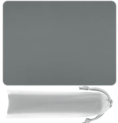 Svalor Silikonmatte 30x40 cm, Grau Silikon Unterlage, Tischmatte Hitzebeständig, Bastelmatte Geschmeidig, Napfunterlage Hund Katzen Antihafte Wasserdicht mit Aufbewahrungsbeutel für Handwerk Tischset