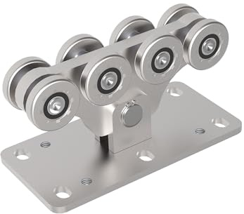 Sellon24® Skjutportsdrivning, vagn, skjutgrind, förzinkad löprulle, Omega (94 x 85 H/34B-4-94 x 85a)
