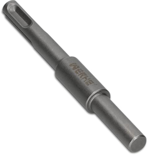 WERHE SDS Plus jordspettdrivare, Ø 10 mm, längd 125 mm, för jordningsstavar | stål, vikt 100 g, spets 36 mm, för åskskydds- och elinstallationer, kompatibel med vanliga borrhammare
