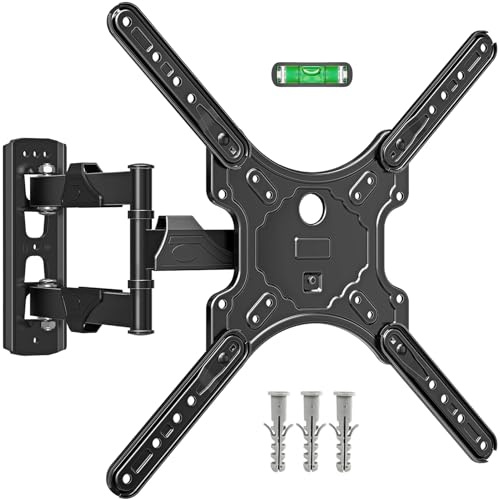 MOUNTUP TV Wall Bracket for Most 26-60 Inch LED, LCD, OLED Flat & Curved TV, Full Motion TV Mount with Tilt Swivel Extension, Max VESA 400x400mm up to 35KG, EU0079