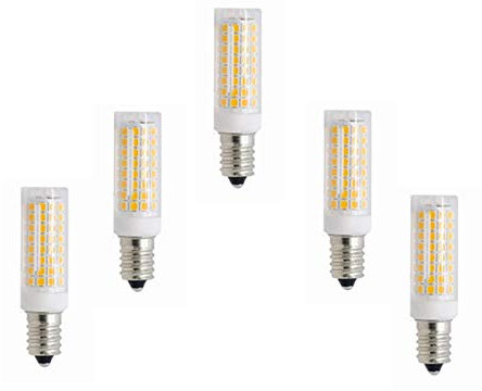 ANTYX Lampadina E11 LED 110V, Dimmerabile LED 3000K / 6000K, Mini Candelabro LED E11 Base 5Watt, Lampadina alogena equivalente 50W (Confezione da 5) (Colore : Bianco Caldo)