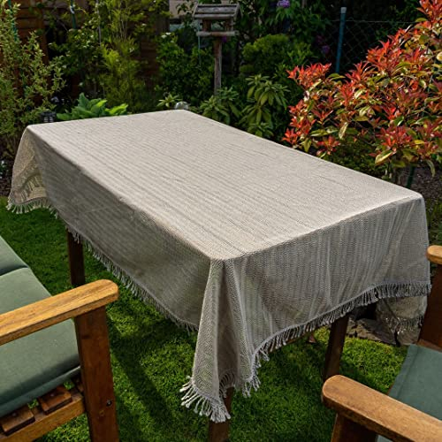 laro Gartentischdecke Wetterfest rutschfest Eckig, Muster:Beige, Größe:110x140 Classic