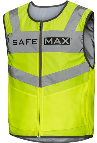 safe-max Pro-Vis Day'n Night Gilet réversible, jaune, S