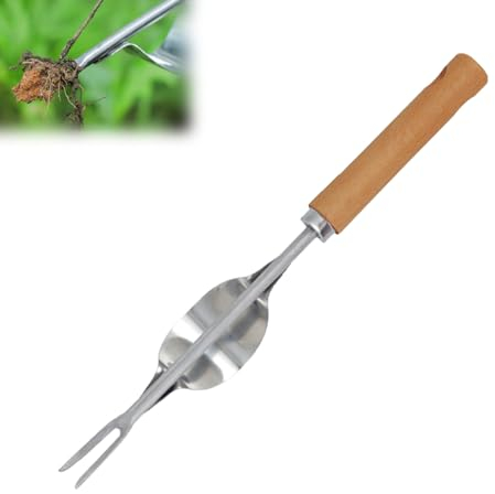 YANINEE Unkrautstecher mit Stiel, Hand Unkrautzange, Unkraut Stecher Gartengabel