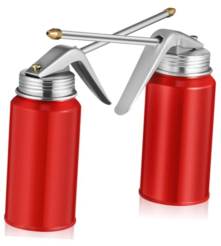 Anneome 2 Stück Hochdruck-ölspender Metall-handpumpe Automobil Schmierölspender Klein Tragbar Für Motor Getriebe Werkstatt Ölauftragung Tropffrei Robust