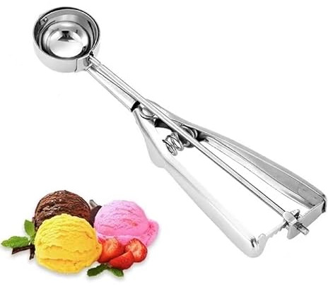 Glasskopor fruktskopa rostfritt stål kakskopa för glass köttbullar mellon bollar potatismos och muffins (liten storlek) (4 cm)