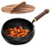 Eisentöpfe Zum Kochen, Holzgriff Handgefertigte Eisenpfanne Chinesischer Wok Antihaftpfanne 24cm Durchmesser Holzgriff Antiker Big Belly Wok Unbeschichtet Gasherd Induktionsherd erhältlich