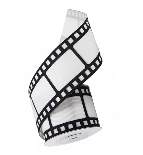 Jiuvaso Nastro di Pellicola cinematografica, Nastro per Confezioni Regalo, bomboniere, 5 Iarde Decorative per Artigianato Fatto a Mano, Decorazione di scatole, 3.8 Cm