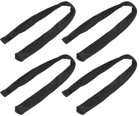 Zerodeko Fundas para Cadena de Lámpara de Araña 4 Piezas 06 M Negras Cubiertas Textiles Antióxido para Cable de Luz Colgante Accesorios para Lámparas Decorativas y Protección de Cadenas