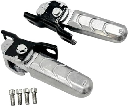 Oshhni Reposapiés para Bicicleta eléctrica, Pedales Plegables, Antideslizantes, prácticos reposapiés de aleación de Aluminio.