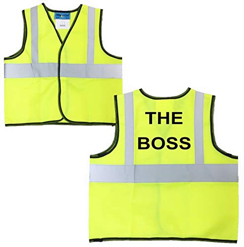 Childrens High Visibility Vests Waistcoat Jacket Hi Vis Safety Boss 3-9 Years (3-5 Years Child)