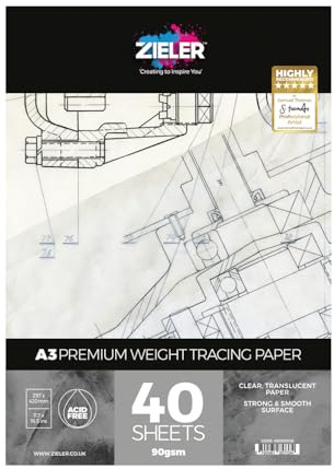 Tracing Paper Pad - 90gsm, 40 Sheets - Premium, High Transparency - (A4)