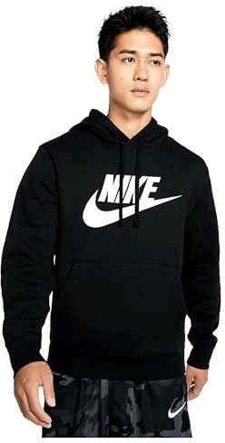 Nike Club Sweat à Capuche Homme, Black/Black/White, XL