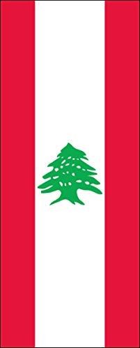 flaggenmeer® Flagge Libanon 110 g/m² ca. 400 x 150 cm mit Hohlsaum für Ausleger