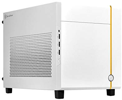 Silverstone Technology SUGO 14, White, Mini-ITX Cube Chassis, Supports 3 Slot Full Length GPUs/ATX PSU / 240mm AIO, 4 Removable Panels, SST-SG14W