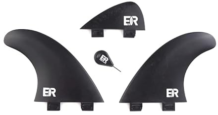 Eisbach Riders Sustainable Surfboard FCS Rapid River Surfing Set (Schwarz, Small - 1.8) - Made in Germany aus recycelten Kunststoff